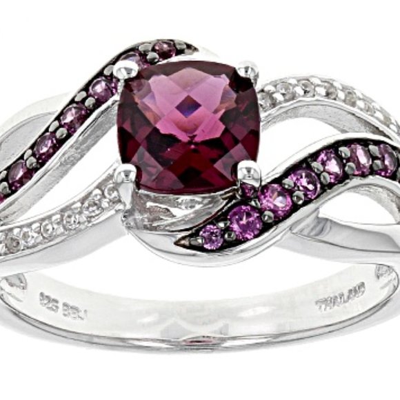 JTV Jewelry - JTV Raspberry rhodolite sterling silver ring